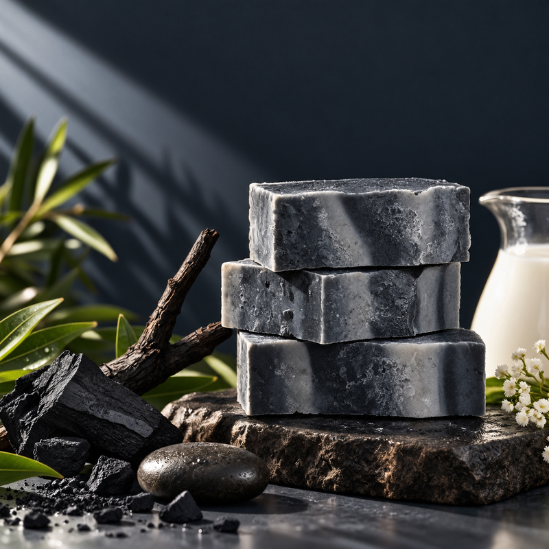 Savon Surgras Certifié Bio Charbon au Lait de Chèvre